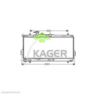 KAGER 312672 Радиатор охлаждения двигателя KAGER для HYUNDAI