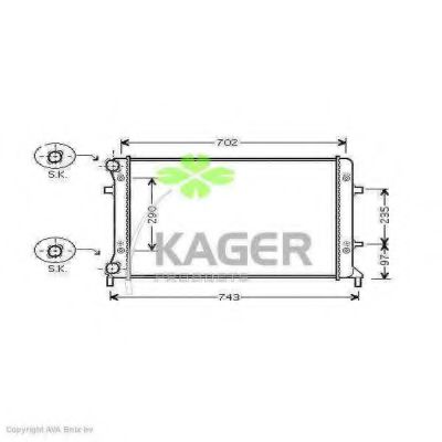 KAGER 312836 Радиатор охлаждения двигателя KAGER для LIFAN