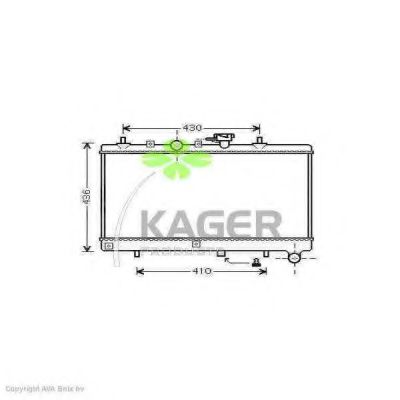 KAGER 313050 Радиатор охлаждения двигателя KAGER для KIA