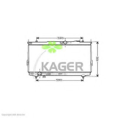 KAGER 313120 Радиатор охлаждения двигателя KAGER для HYUNDAI