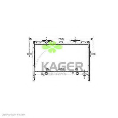KAGER 313223 Радиатор охлаждения двигателя KAGER для KIA