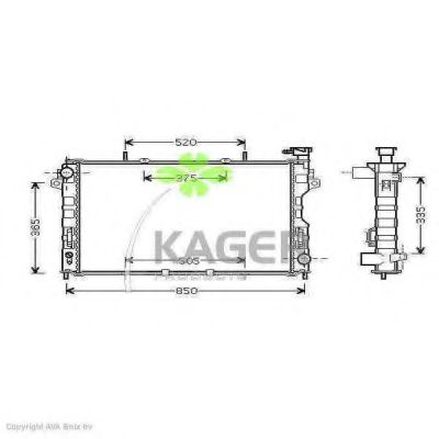 KAGER 313516 Радиатор охлаждения двигателя KAGER для CHRYSLER