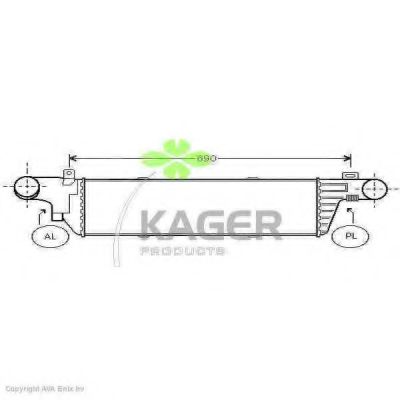 KAGER 313847 Интеркулер KAGER 