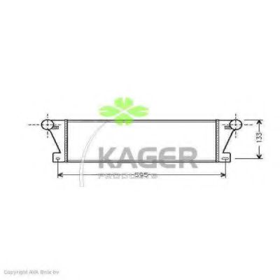 KAGER 313864 Интеркулер KAGER 