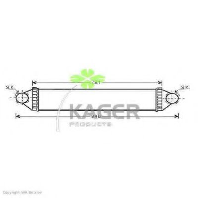 KAGER 313905 Интеркулер KAGER 
