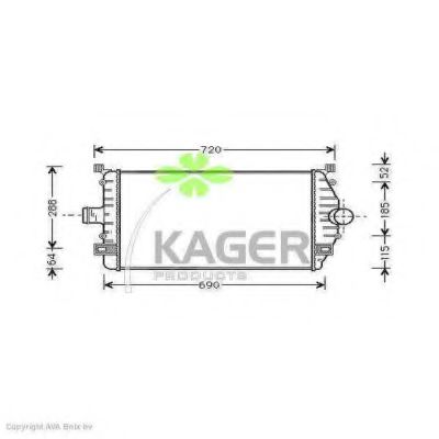 KAGER 313973 Интеркулер KAGER 