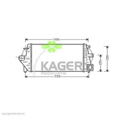 KAGER 313974 Интеркулер KAGER 