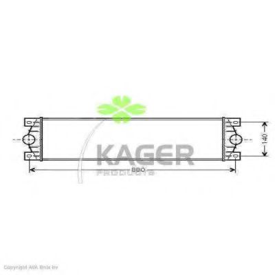 KAGER 314030 Интеркулер KAGER для NISSAN