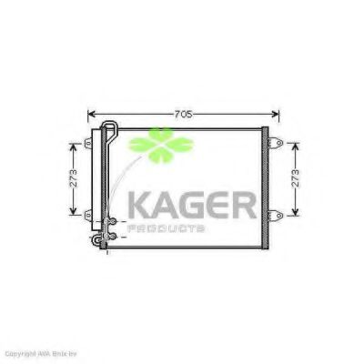 KAGER 946182 Радиатор кондиционера для LIFAN