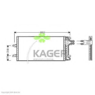 KAGER 946269 Радиатор кондиционера для FORD USA