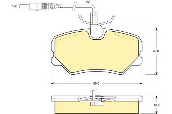 GIRLING 6107931 Тормозные колодки GIRLING для PEUGEOT