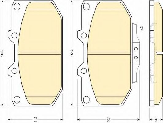 GIRLING 6110069 Тормозные колодки GIRLING для NISSAN