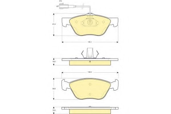 GIRLING 6114452 Тормозные колодки GIRLING для ALFA ROMEO