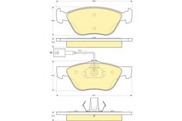 GIRLING 6116022 Тормозные колодки GIRLING для ALFA ROMEO