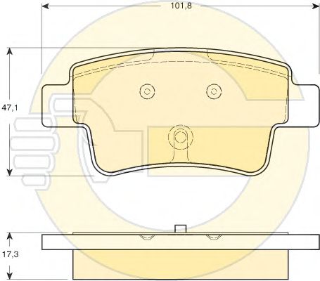 GIRLING 6116564 Тормозные колодки для ABARTH