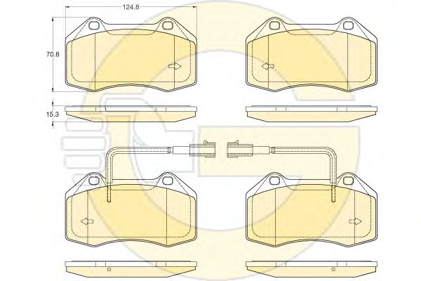 GIRLING 6120458 Тормозные колодки для ABARTH