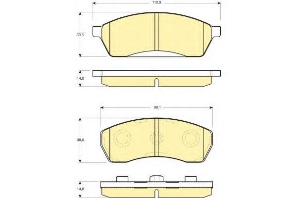 GIRLING 6130689 Тормозные колодки для SUBARU VIVIO