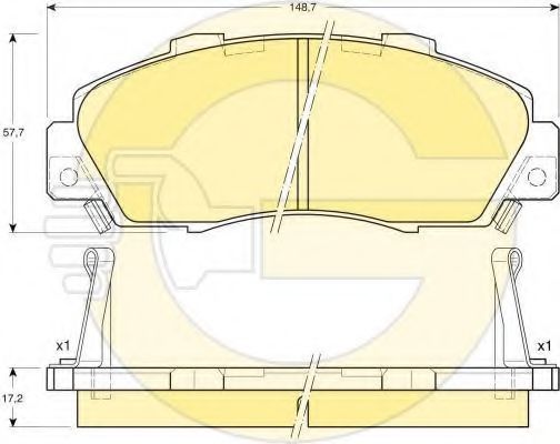 GIRLING 6131889 Тормозные колодки GIRLING для ACURA