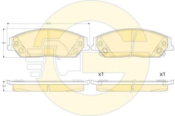 GIRLING 6136146 Тормозные колодки GIRLING для TOYOTA CAMRY