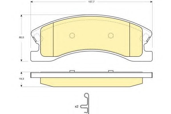 GIRLING 6141339 Тормозные колодки GIRLING для JEEP