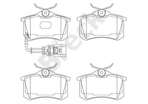 BRECK 238231070410 Тормозные колодки BRECK для VOLKSWAGEN