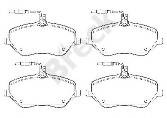 BRECK 241330070110 Тормозные колодки BRECK для PEUGEOT