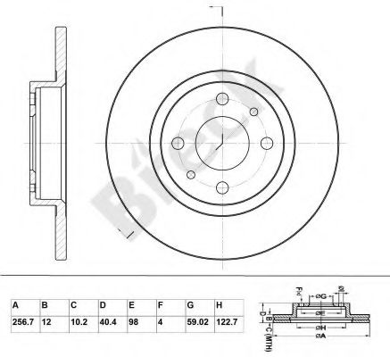 BRECK BR045SA100 Тормозные диски BRECK для FIAT