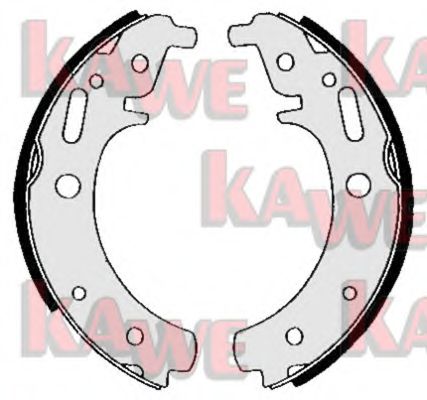 KAWE 05790 Ремкомплект барабанных колодок для TRABANT