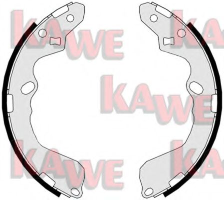KAWE 07190 Ремкомплект барабанных колодок для KIA CLARUS