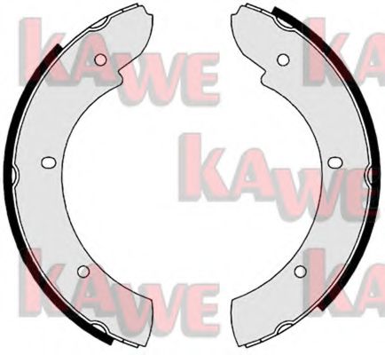 KAWE 08810 Ремкомплект барабанных колодок для LAND ROVER DISCOVERY