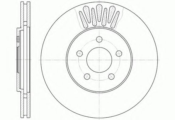 KAWE 6136110 Тормозные диски KAWE для CHRYSLER
