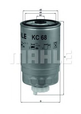 MAHLE ORIGINAL KC68 Топливный фильтр MAHLE ORIGINAL 