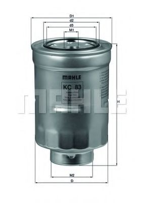 MAHLE ORIGINAL KC83D Топливный фильтр для MAZDA