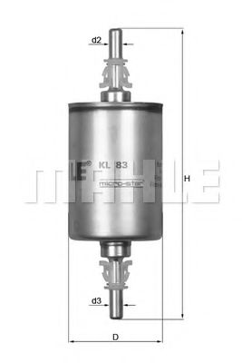 MAHLE ORIGINAL KL83 Топливный фильтр для SAAB 9-5