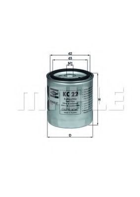 MAHLE ORIGINAL KC22 Топливный фильтр MAHLE ORIGINAL 