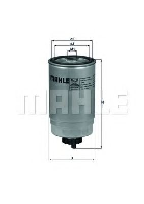 MAHLE ORIGINAL KC140 Топливный фильтр для DODGE NITRO