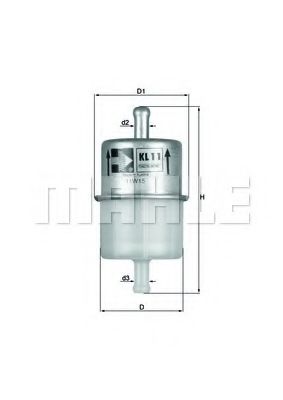 MAHLE ORIGINAL KL11OF Топливный фильтр MAHLE ORIGINAL для GAZ