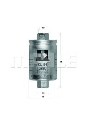 MAHLE ORIGINAL KL158 Топливный фильтр для CHEVROLET BERETTA