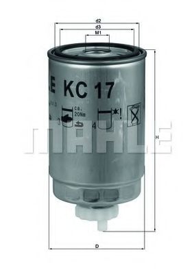 MAHLE ORIGINAL KC17D Топливный фильтр MAHLE ORIGINAL 