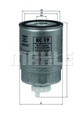 MAHLE ORIGINAL KC19 Топливный фильтр MAHLE ORIGINAL 