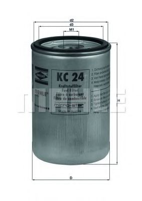 MAHLE ORIGINAL KC24 Топливный фильтр MAHLE ORIGINAL для GAZ
