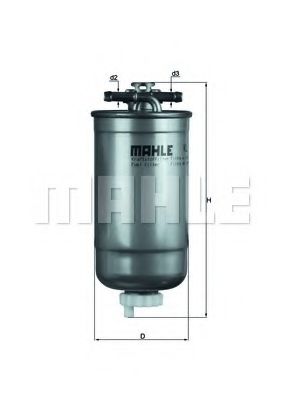 MAHLE ORIGINAL KL147D Топливный фильтр для VOLKSWAGEN PASSAT