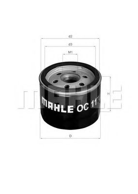 MAHLE ORIGINAL OC11 Масляный фильтр MAHLE ORIGINAL для FIAT