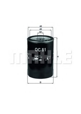 MAHLE ORIGINAL OC81 Масляный фильтр для CHEVROLET C2500