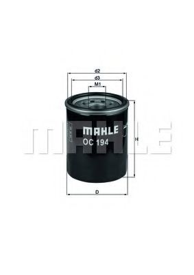 MAHLE ORIGINAL OC194 Масляный фильтр для MAZDA E-SERIE