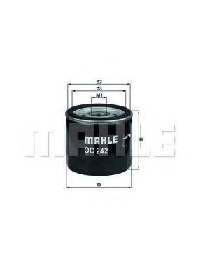 MAHLE ORIGINAL OC242 Масляный фильтр MAHLE ORIGINAL для OPEL