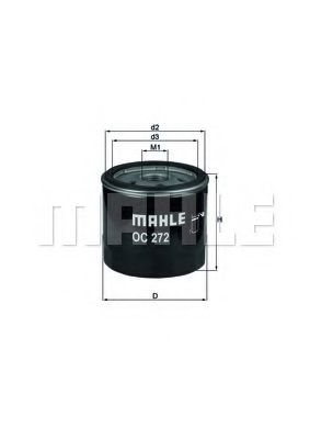 MAHLE ORIGINAL OC272 Масляный фильтр MAHLE ORIGINAL для FIAT