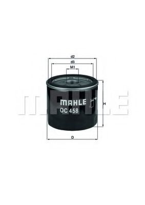 MAHLE ORIGINAL OC458 Масляный фильтр MAHLE ORIGINAL для FIAT