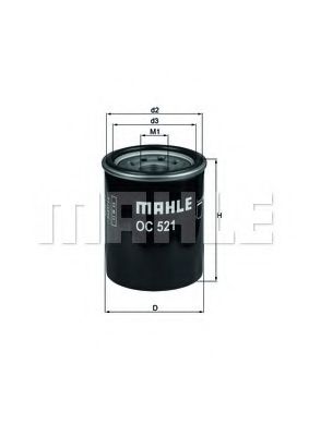 MAHLE ORIGINAL OC521 Масляный фильтр MAHLE ORIGINAL для HYUNDAI