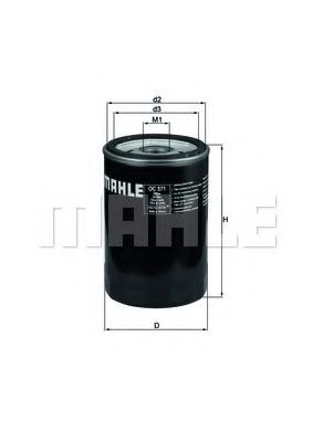 MAHLE ORIGINAL OC571 Масляный фильтр MAHLE ORIGINAL для CHEVROLET